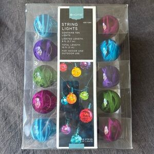 Room Essentials Globe Colorful Round Marbles String Lights 10 count
